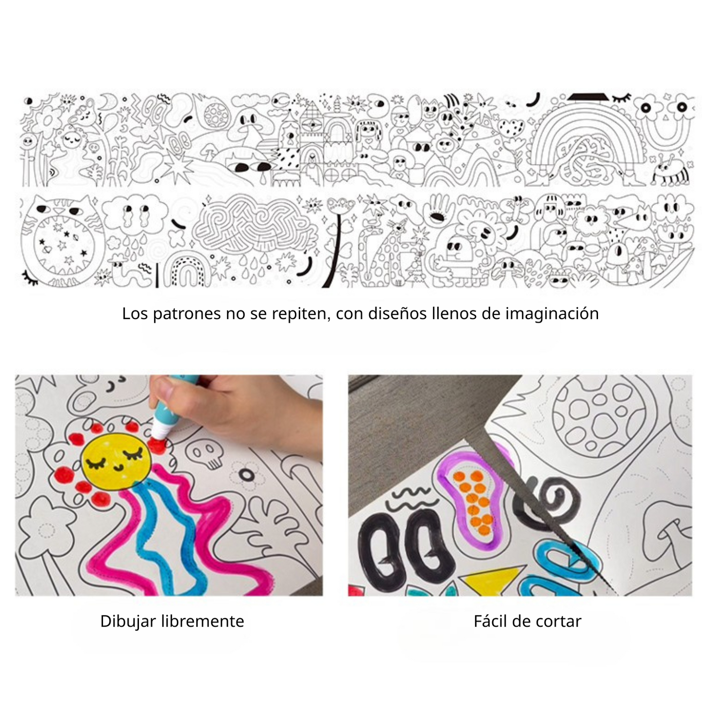 Kit de Pintura con Rollo para Colorear