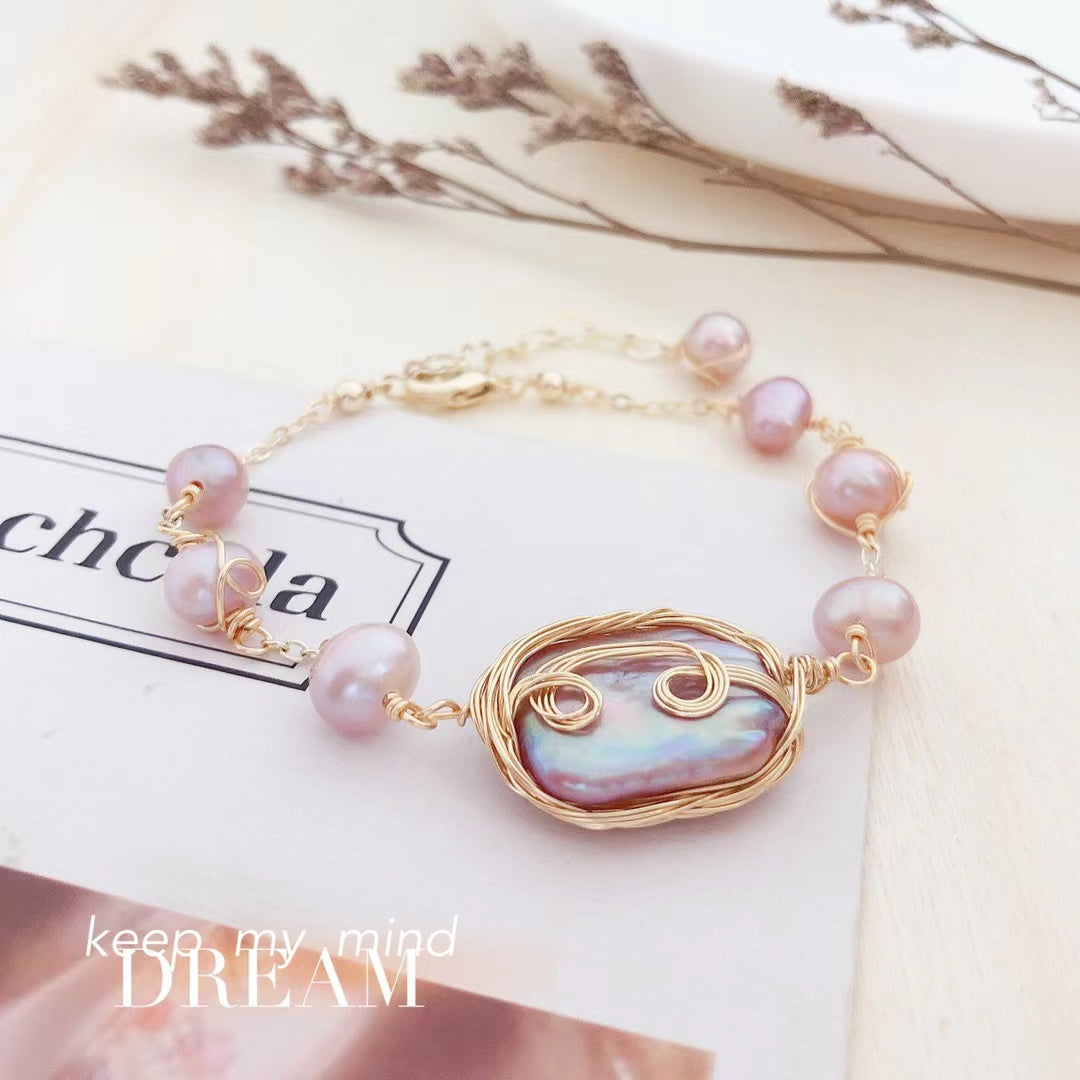 Secreto de los Ojos (Pulsera de Perlas Cultivadas)