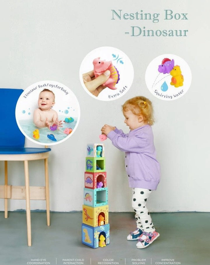 Juego de Montesorri - Apilamiento de Dinosaurios
