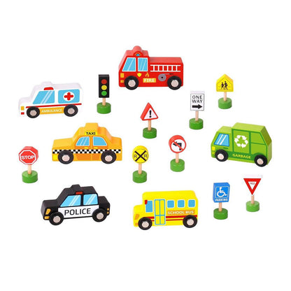 Juguetes Montessori - Coches y señales de tránsito
