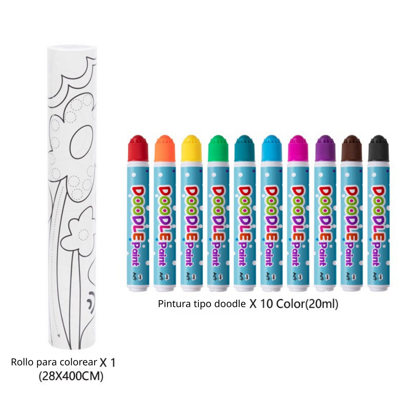 Kit de Pintura con Rollo para Colorear