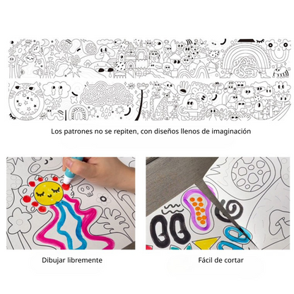 Kit de Pintura con Rollo para Colorear