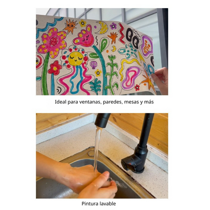 Kit de Pintura con Rollo para Colorear