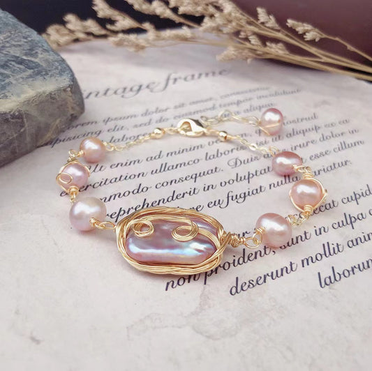 Secreto de los Ojos (Pulsera de Perlas Cultivadas)