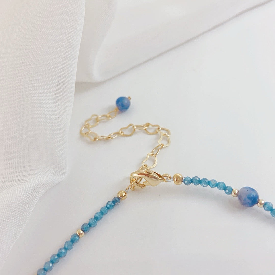 Recuerdos Azules (Collar de Perlas Cultivadas y Piedras Naturales)