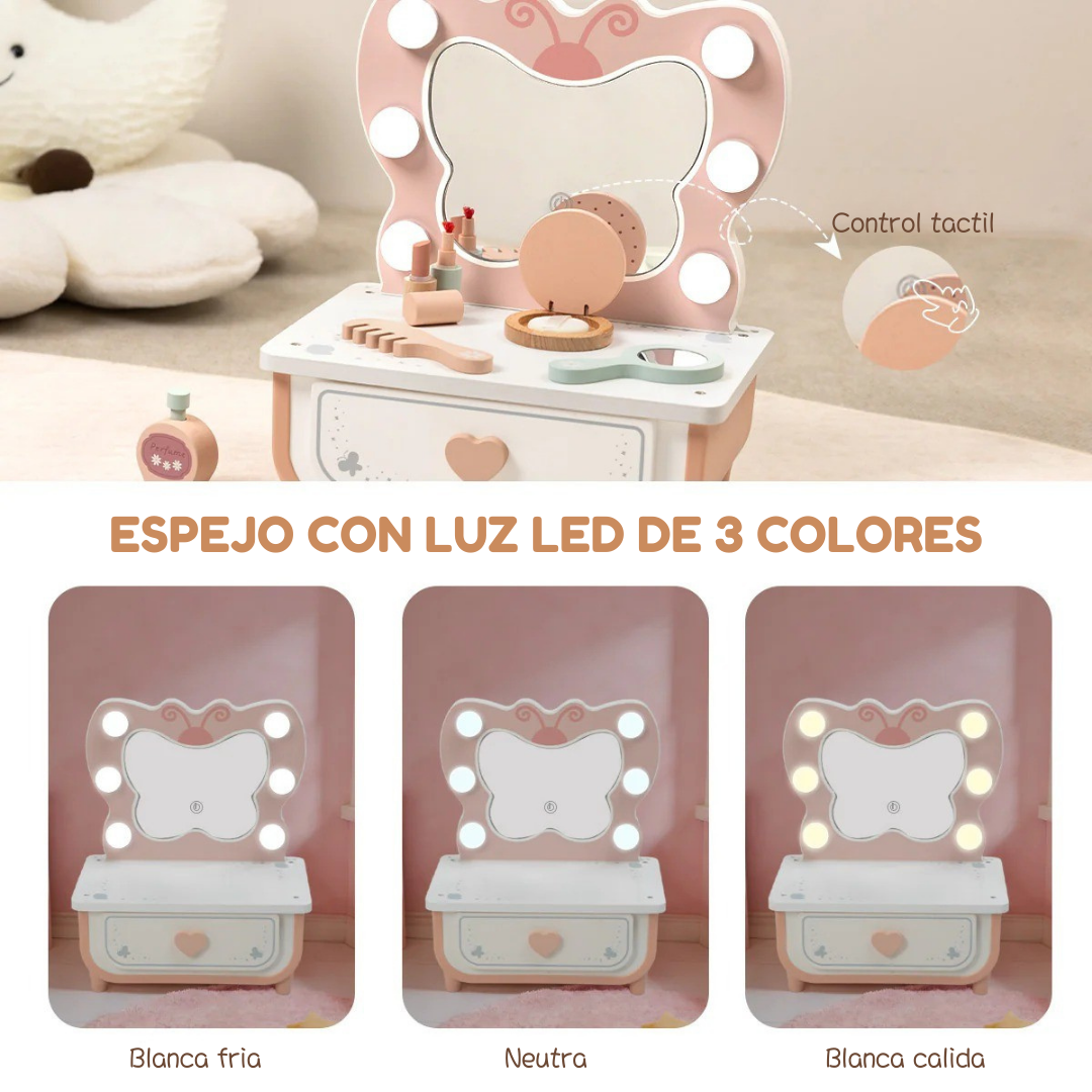Tocador con Espejo Mariposa