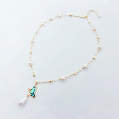 Maropisa Verde (Collar de  Perlas Cultivadas y Concha)