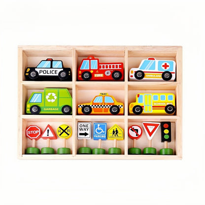 Juguetes Montessori - Coches y señales de tránsito