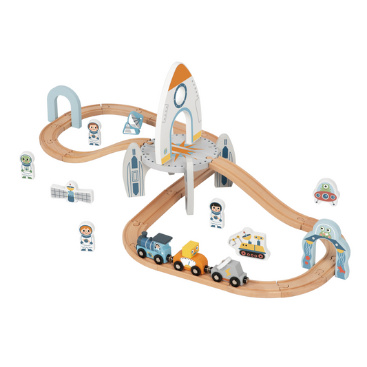 Estación Espacial con Tren
