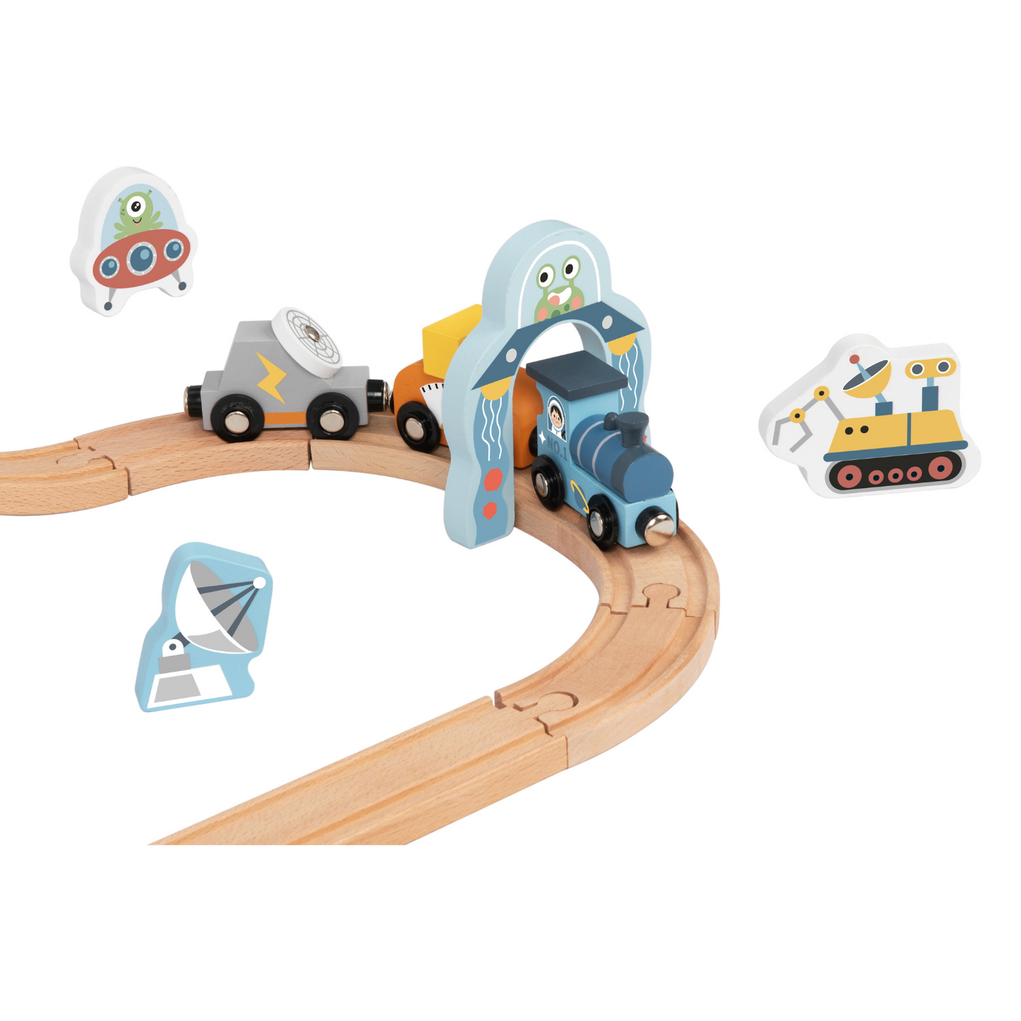 Estación Espacial con Tren