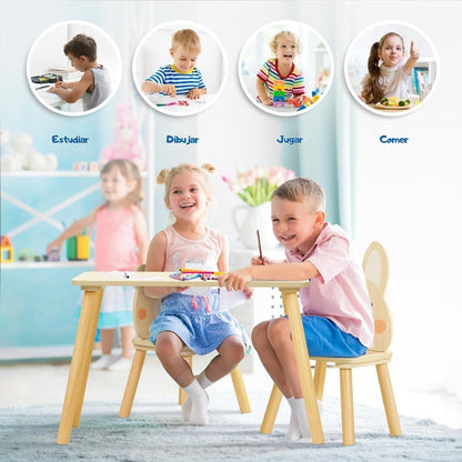 Juego de Mesa y Sillas Infantiles