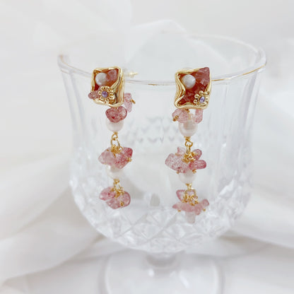 Belleza Terrenal (Naranja)  (Aretes de Perlas Cultivadas)