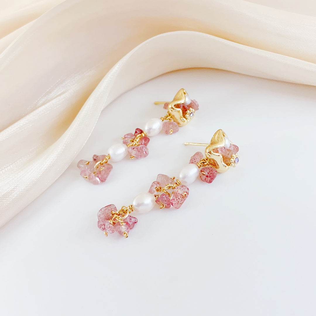 Belleza Terrenal (Naranja)  (Aretes de Perlas Cultivadas)
