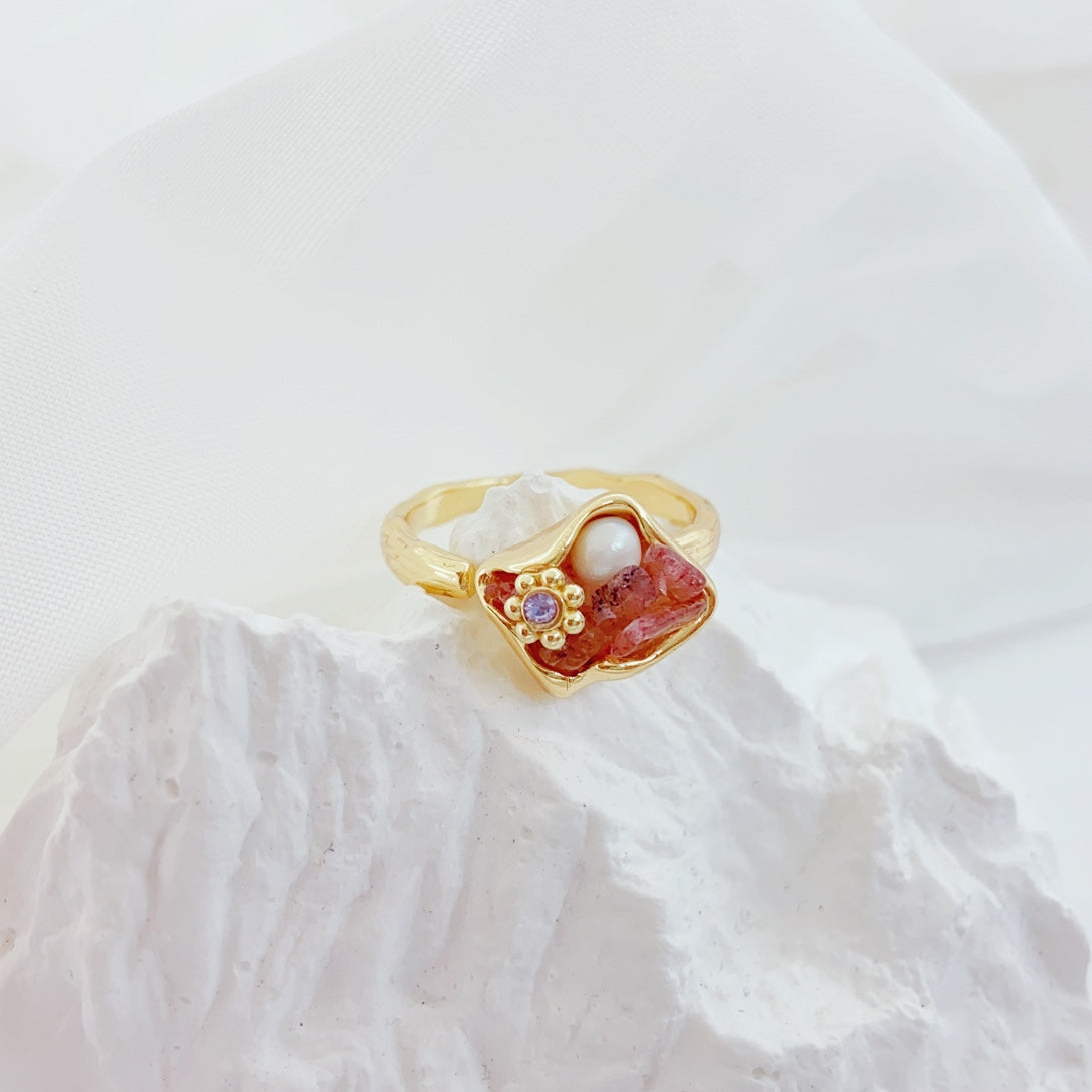Belleza Terrenal (Naranja)  (Anillo de Perlas Cultivadas)